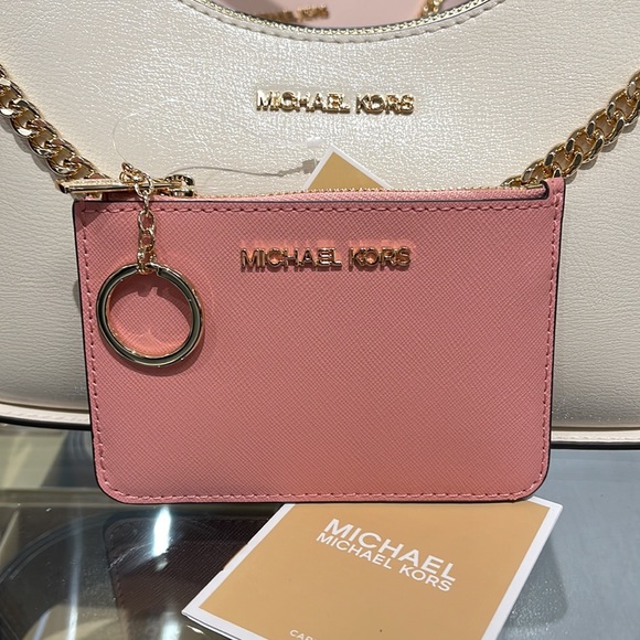MICHAEL KORS SMALL TOP ZIP COINPOUCH WITH ID CARD CASE WALLET 
PRIMROSE 
NWT - Picture 5 of 16